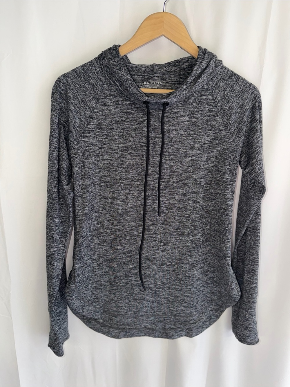 Athleta Women's Dark Gray Marled Pullover Hoodie